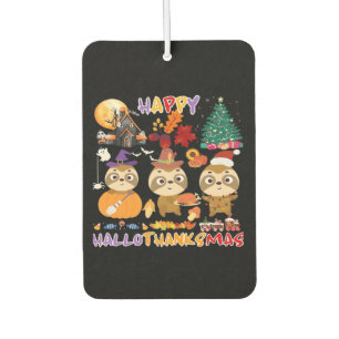 Ambientador Sloth Happy Hallothanksmas Gracioso Halloween Than