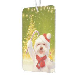 Ambientador Smile Pup: Christmas Cheer Bichon Cane