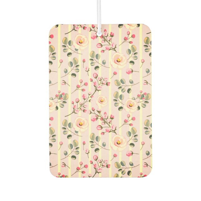 Ambientador Soft Pink Floral Stripe Pattern (Anverso)