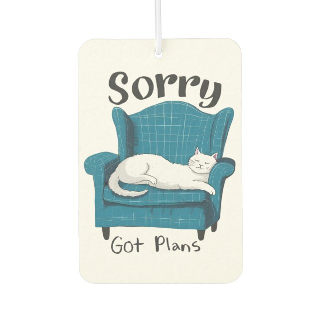 Ambientador Sorry Got Plans Funny Cat Lover Gift  (Anverso)