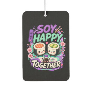 Ambientador Soy Feliz Juntos – Lindo Sushi Pareja Kawaii