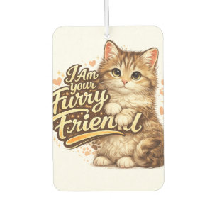 Ambientador Soy tu amigo peludo diseño de gato