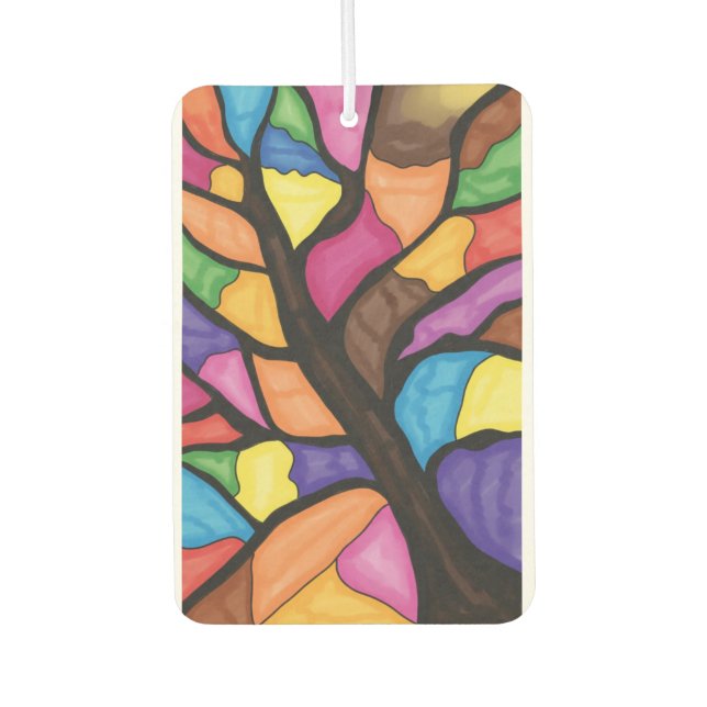 Ambientador Stain glass tree art  (Anverso)