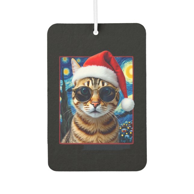Ambientador Starry Night Orange Tabby Cat Christmas (Anverso)