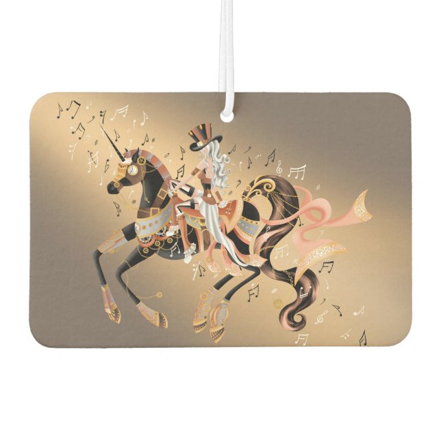 Ambientador Steampunk y caballo mecánico  (Anverso)