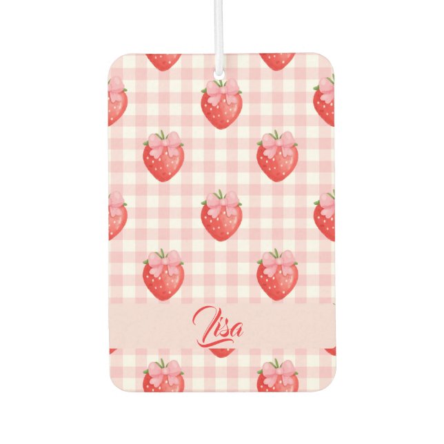 Ambientador Strawberry Personalized Air Freshener (Anverso)