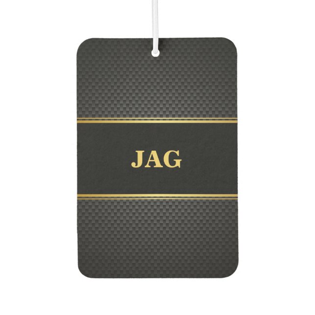 Ambientador Stylish Black Carbon Gold Monogram (Anverso)