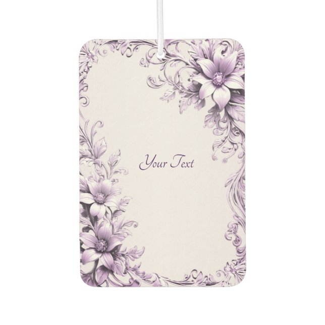 Ambientador Stylish Purple Flowers Air Freshener (Anverso)