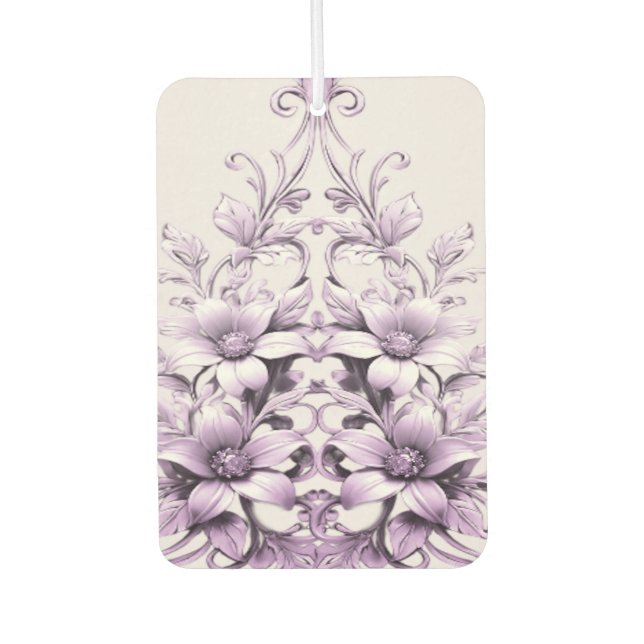 Ambientador Stylish Purple Flowers Air Freshener (Anverso)