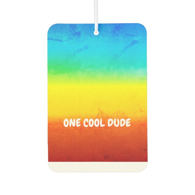 Ambientador (Su texto) Azul / Yel / Gradiente Naranja (Anverso)