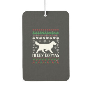 Ambientador Suéter Feo De Navidad Perro Copo De Nieve Dogmas A