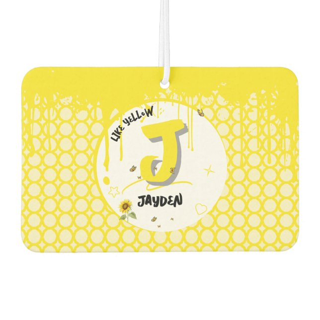 Ambientador Sunflower acuarela con mariposas como amarillo (Anverso)