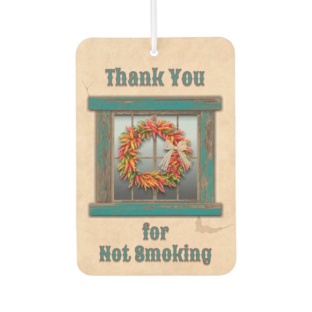 Ambientador Suroeste de Chile Ristra Wreath Blue Window Person (Anverso)