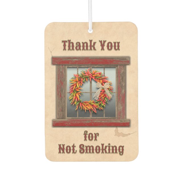 Ambientador Suroeste de Chile Ristra Wreath Red Window Persona (Anverso)