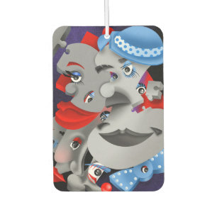 Ambientador Surreal Puzzle Faces Car Air Freshener