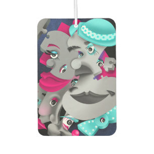 Ambientador Surreal Puzzle Faces Car Air Freshener