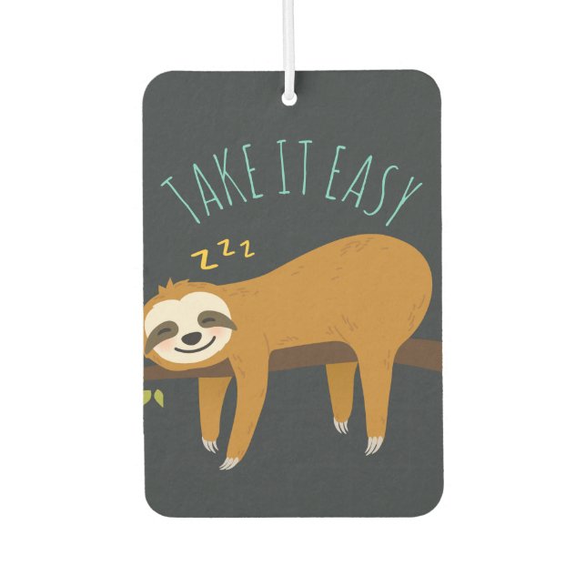 Ambientador Sweet Napping Sloth "Take It Easy" (Anverso)