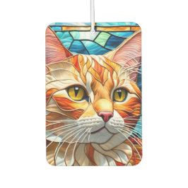 Ambientador Tabby art stained glass cat colorful modern style
