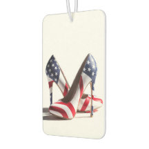 Talones altos de la bandera estadounidense