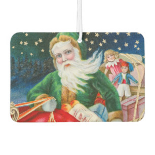 Ambientador Tarjeta postal vintage retro de Navidad de Papá No