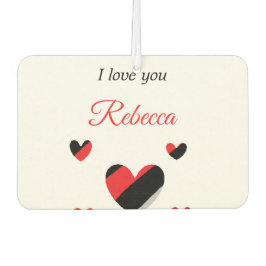 Ambientador Te amo los corazones coloridos blancos