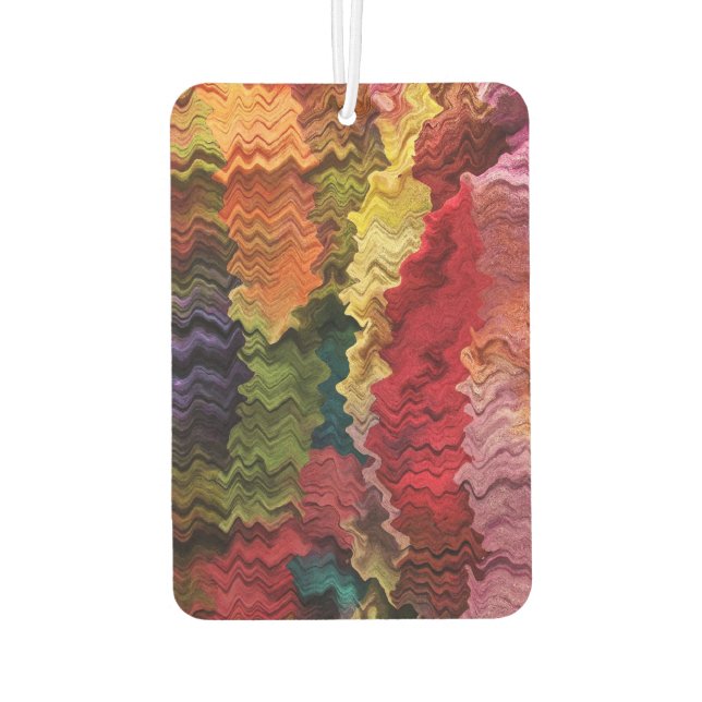 Ambientador Tejido de arcoiris Abstract Air Freshener (Reverso)