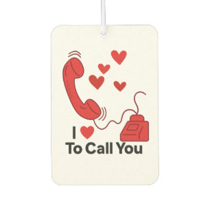 Ambientador Teléfono rojo de amor - Ilustracion de llamadas re