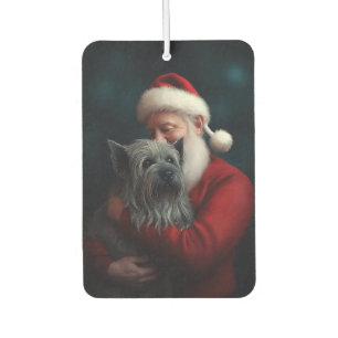 Ambientador Terrier Skye Con Santa Claus Navideño Festivo