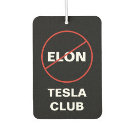 Ambientador Tesla - ANTI ELON TESLA CLUB - negro