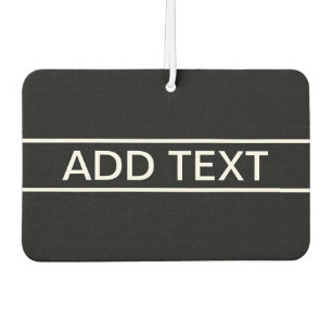 Ambientador Texto personalizable Negro y blanco moderno y ne