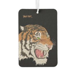 Ambientador texto personalizado Arte de acuarela tigre salvaje