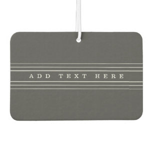 Ambientador Texto Personalizado y franjas modernas Gris y bl