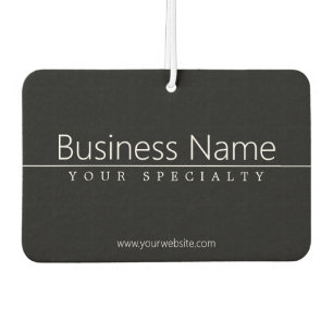 Ambientador Texto simple y clásico en blanco sobre negro