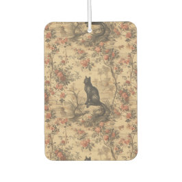 Ambientador Toile de chinoisería de gato en damasco rojo