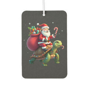 Ambientador Tortuga Divertida Navidad Santa Cabalgando Tortuga
