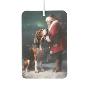 Ambientador Treeing Walker Coonhound Santa Claus Navidad