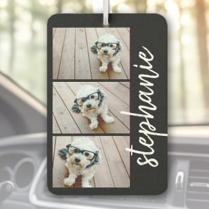 Ambientador Trendy 3 Fotos nombre de escritura moderno en blan