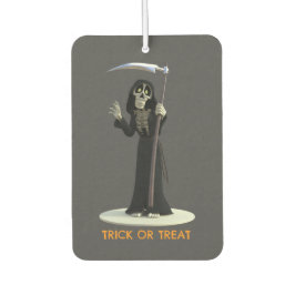 Ambientador Trick or Treat. Cartoon Grim Reaper
