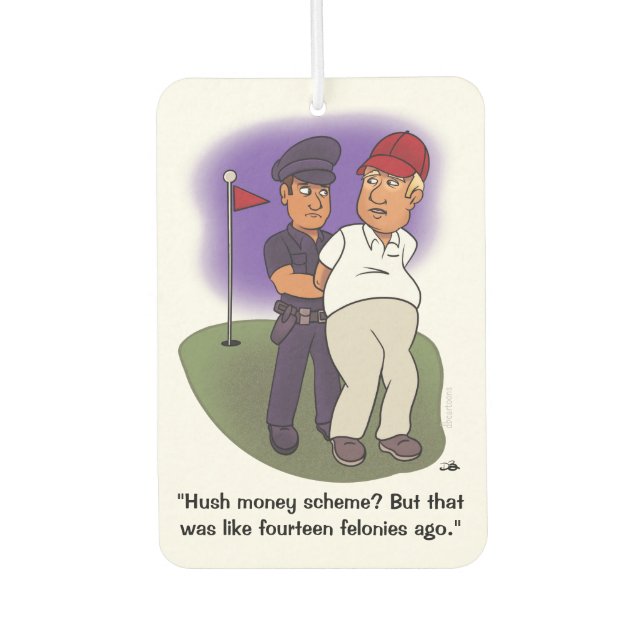 Ambientador Trump Felonies Car Air Freshener (Anverso)