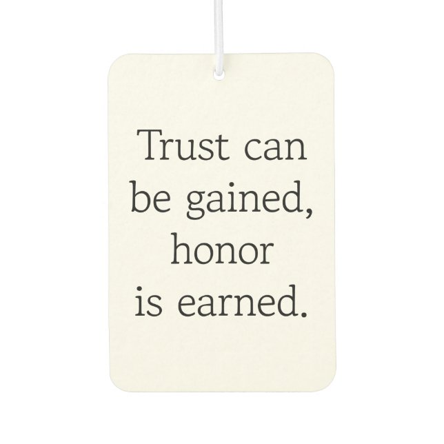 Ambientador Trust & Honor Air Freshener (Anverso)