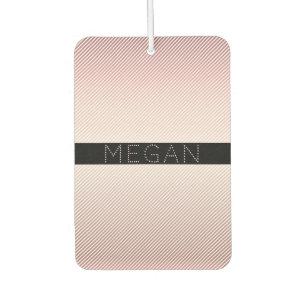 Ambientador Tu nombre Delgado Rosa Ombre y franjas blancas