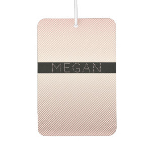 Ambientador Tu nombre Delgado Rosa Ombre y franjas blancas