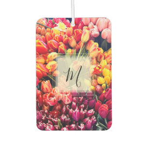 Ambientador Tulipanes De Primavera Brillantes Con Monograma