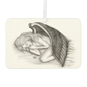 Ambientador Un ángel dormido, negro y blanco