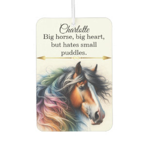 Ambientador Un caballo vibrante con una forma de arco iris.