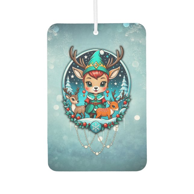 Ambientador Un mono reno al estilo personalizado (Anverso)