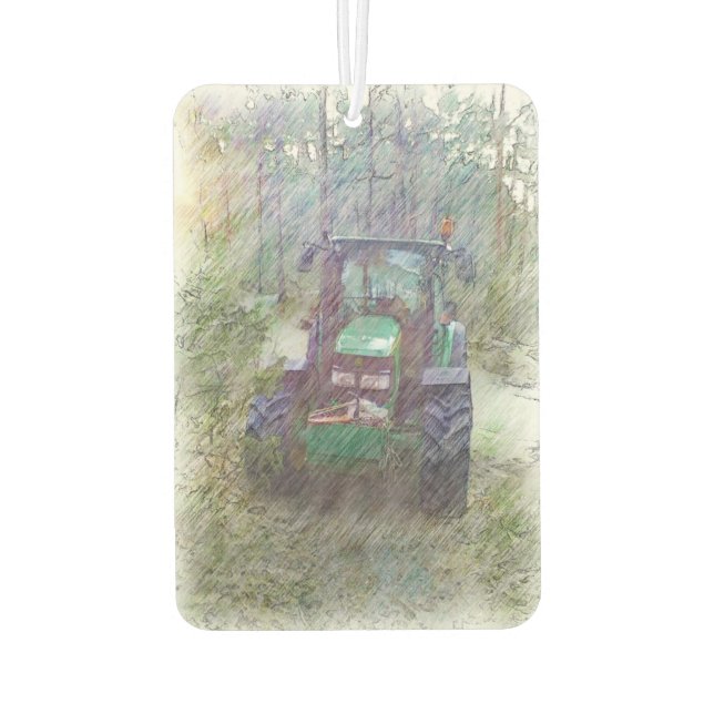 Ambientador Un tractor en el bosque (Reverso)