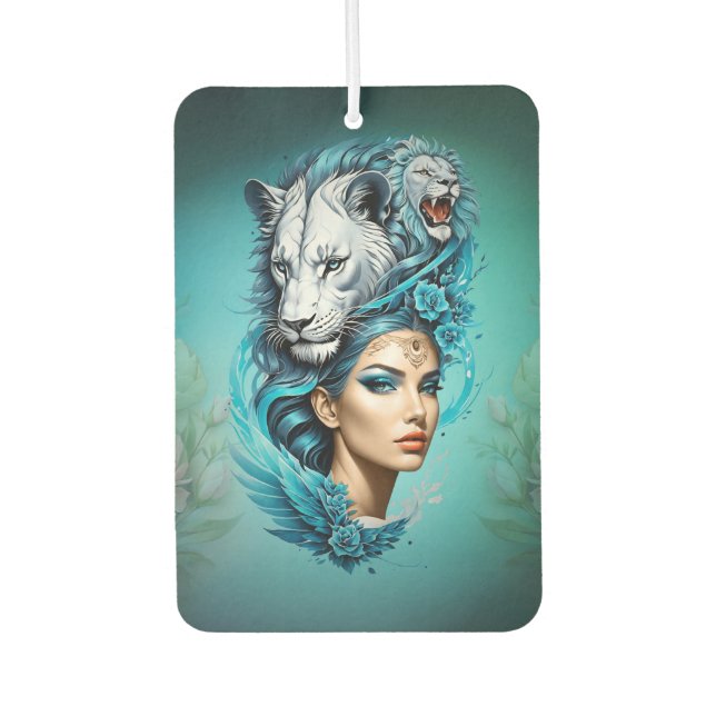 Ambientador Una mujer cautivadora con una majestuosa cabeza de (Anverso)