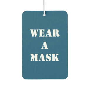 Ambientador Usa una máscara, verde azulado auto minimalista az