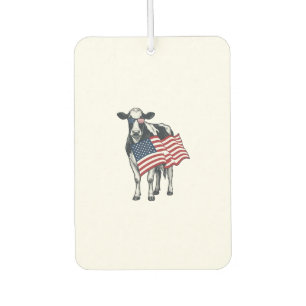 Ambientador Vaca Patriótica Bandera Americana Diseño de Grabad
